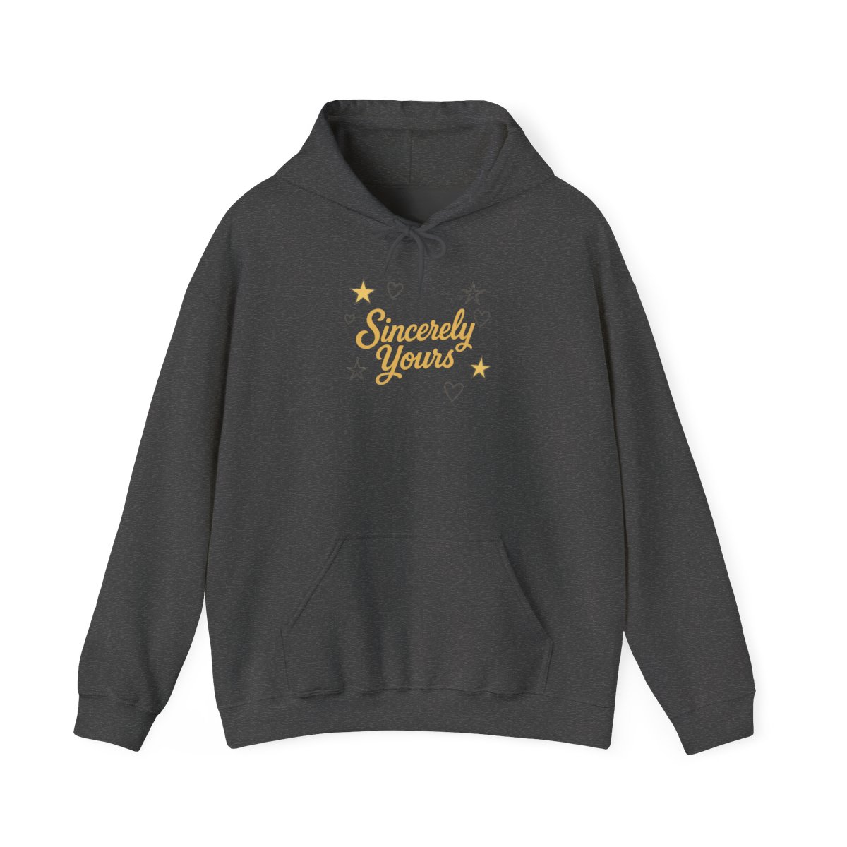 Sincerely Yours Hoodie with Stars and Hearts Design - alternate angle 5, merchandise