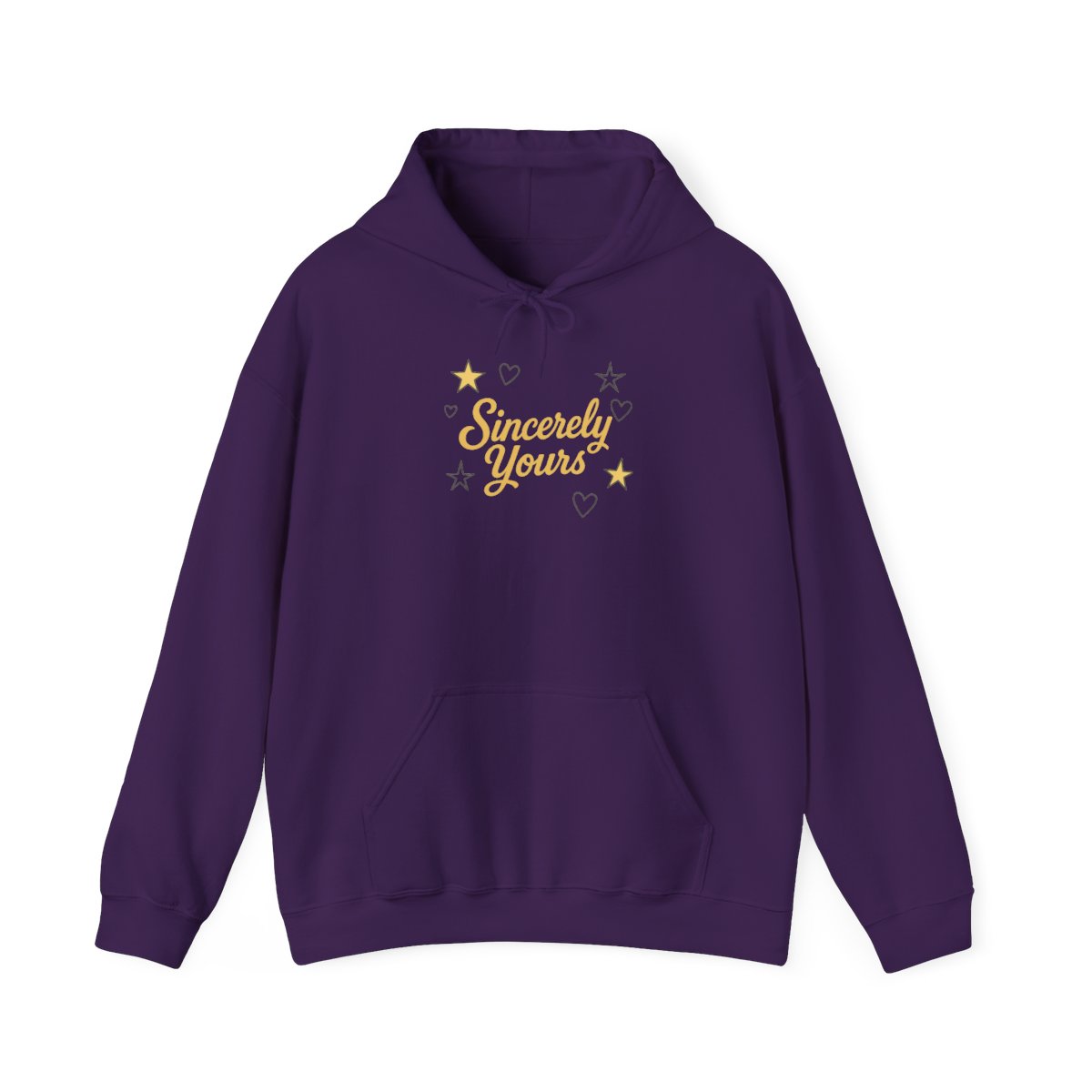 Sincerely Yours Hoodie with Stars and Hearts Design - Official Hoodies merchandise
