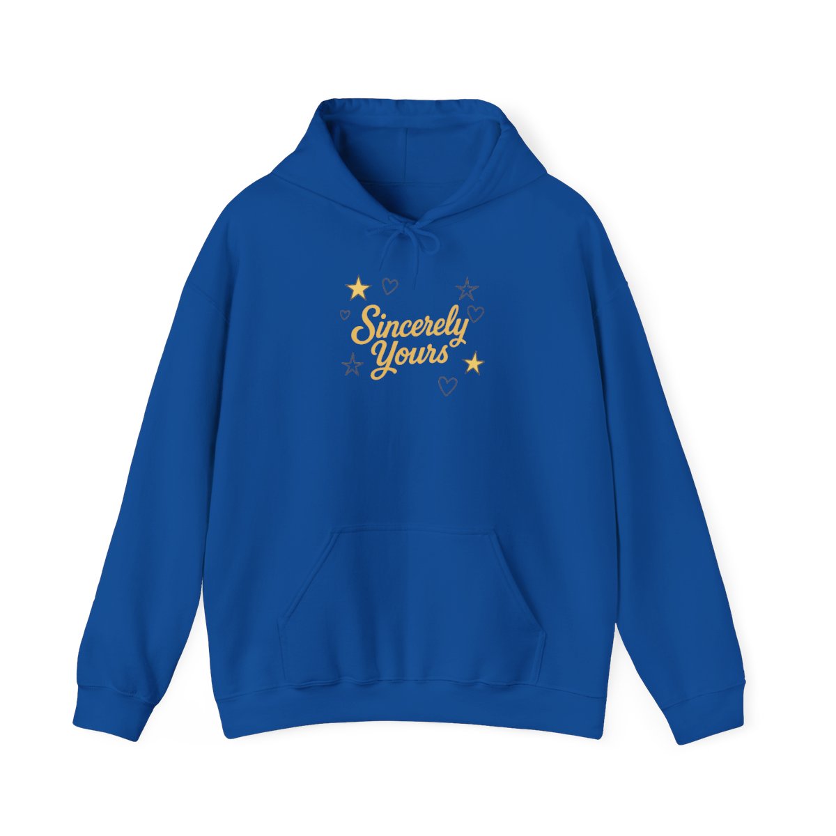 Sincerely Yours Hoodie with Stars and Hearts Design - alternate angle 4, merchandise