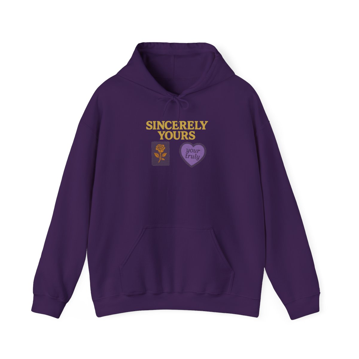 Sincerely Yours Patchwork Embroidered Hoodie - alternate angle 2, merchandise