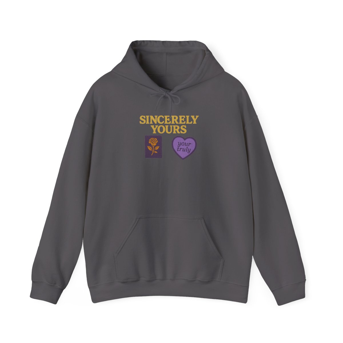 Sincerely Yours Patchwork Embroidered Hoodie - alternate angle 3, merchandise