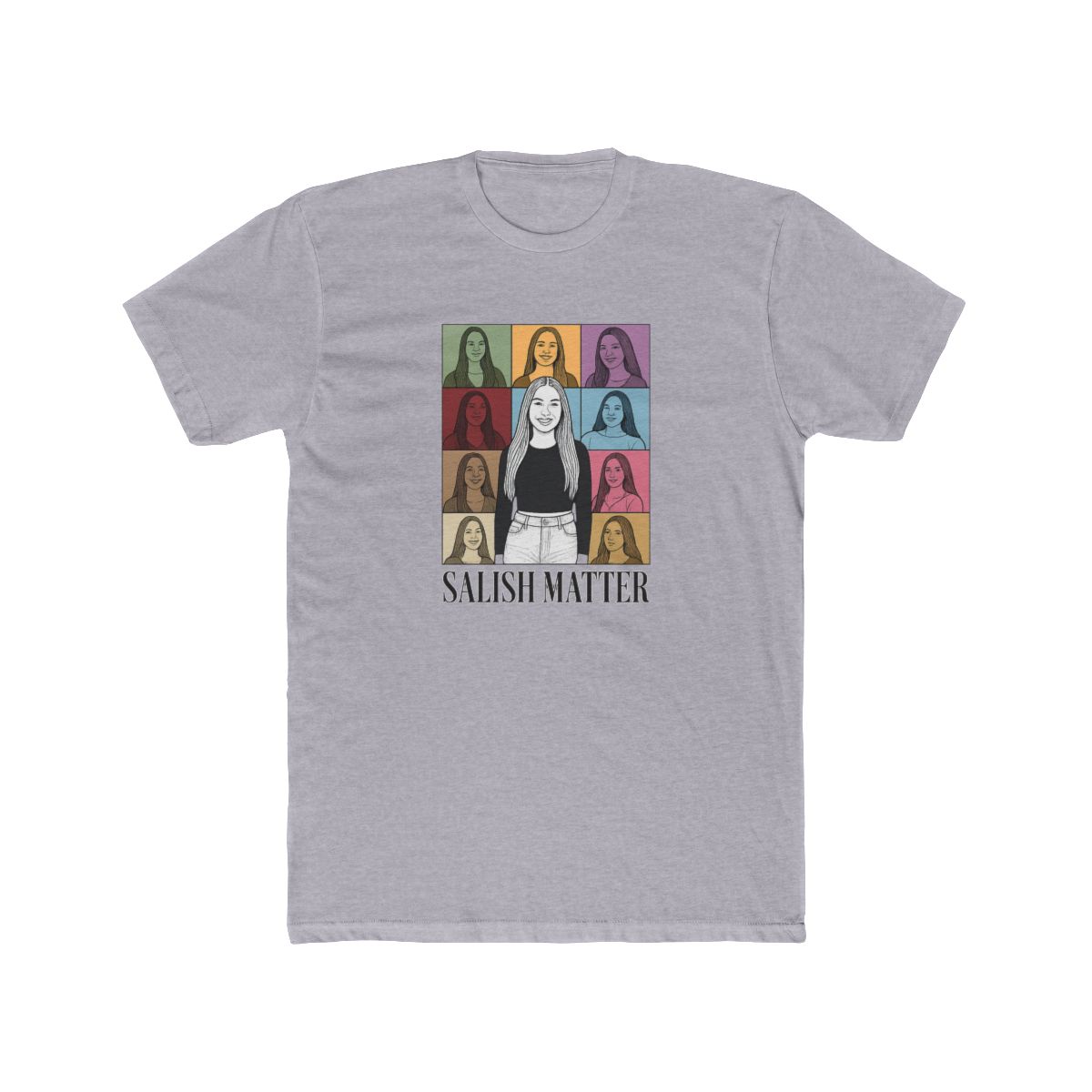 Salish Matter Pop Art Collage Graphic Tee - alternate angle 4, merchandise