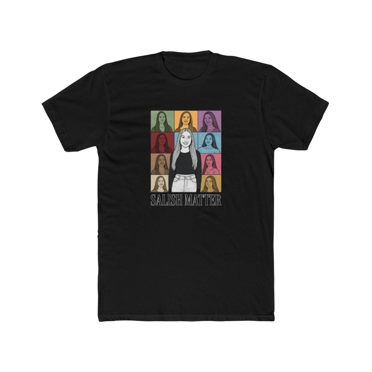 Salish Matter Pop Art Collage Graphic Tee - alternate angle 3, merchandise