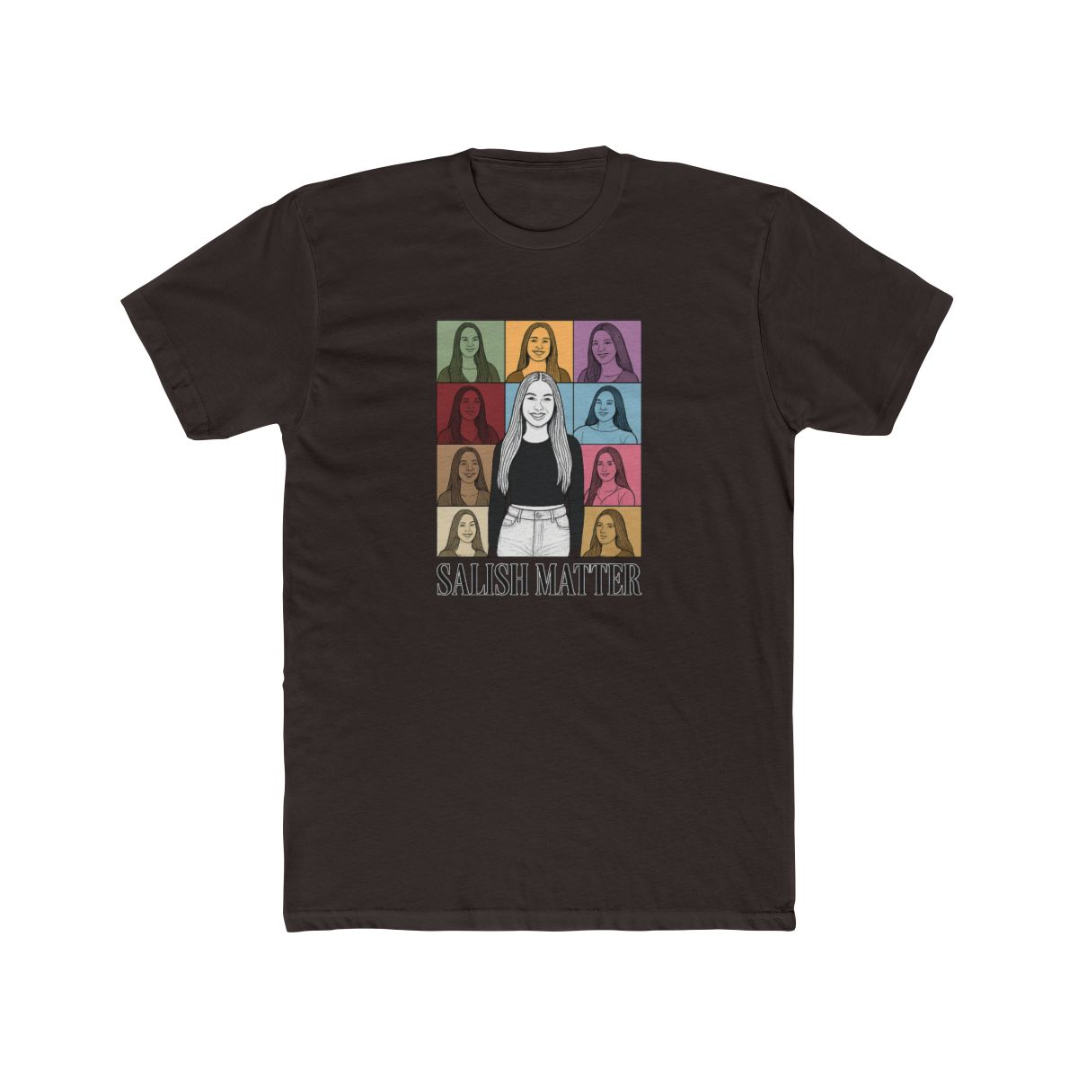 Salish Matter Pop Art Collage Graphic Tee - alternate angle 2, merchandise