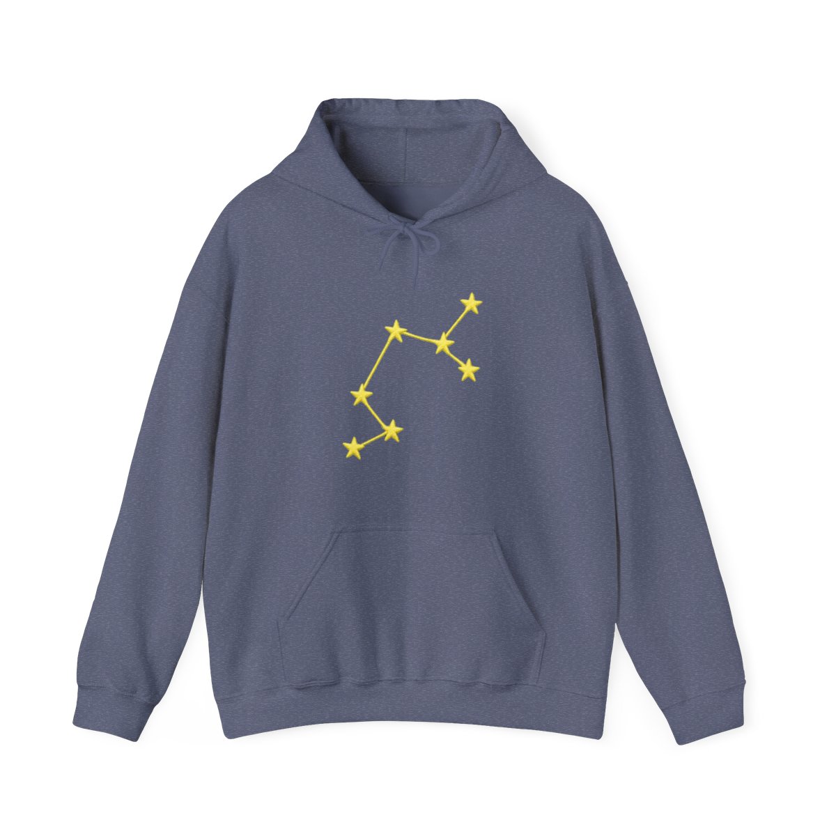 Light green hoodie with yellow constellation embroidery on left sleeve, ribbed cuffs, relaxed fit - alternate angle 4, merchandise