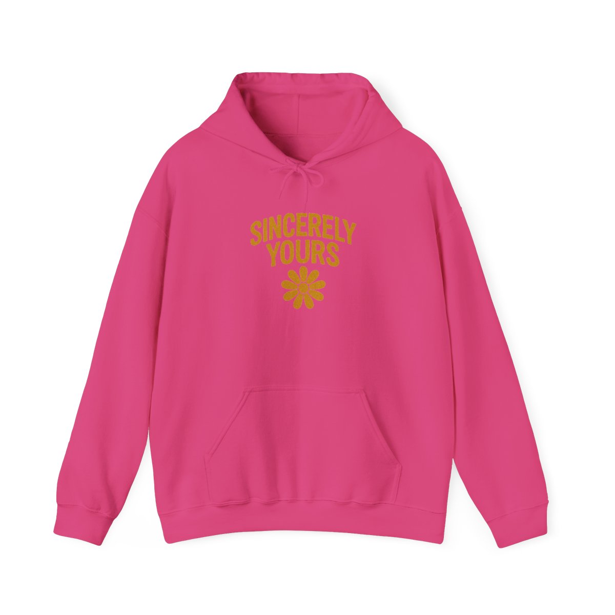 Bold Yellow Hoodie by Salish Matter and Sincerely Yours - Indie Art Lover Gift - alternate angle 2, merchandise