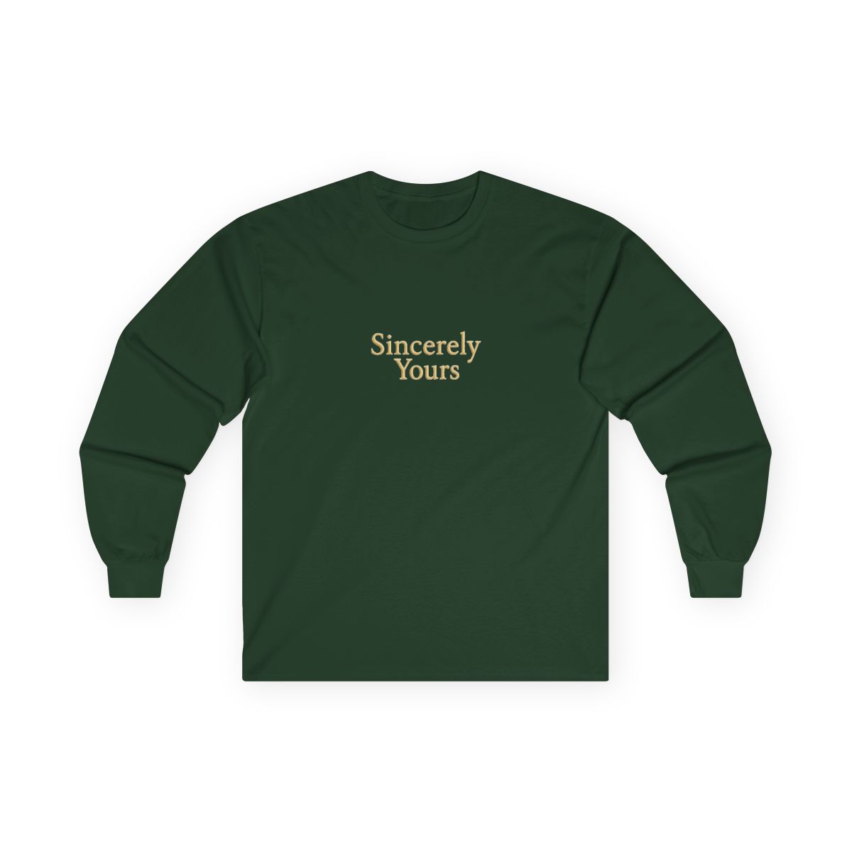 Sincerely Yours pale yellow hoodie with chest text and left sleeve patch - alternate angle 4, merchandise