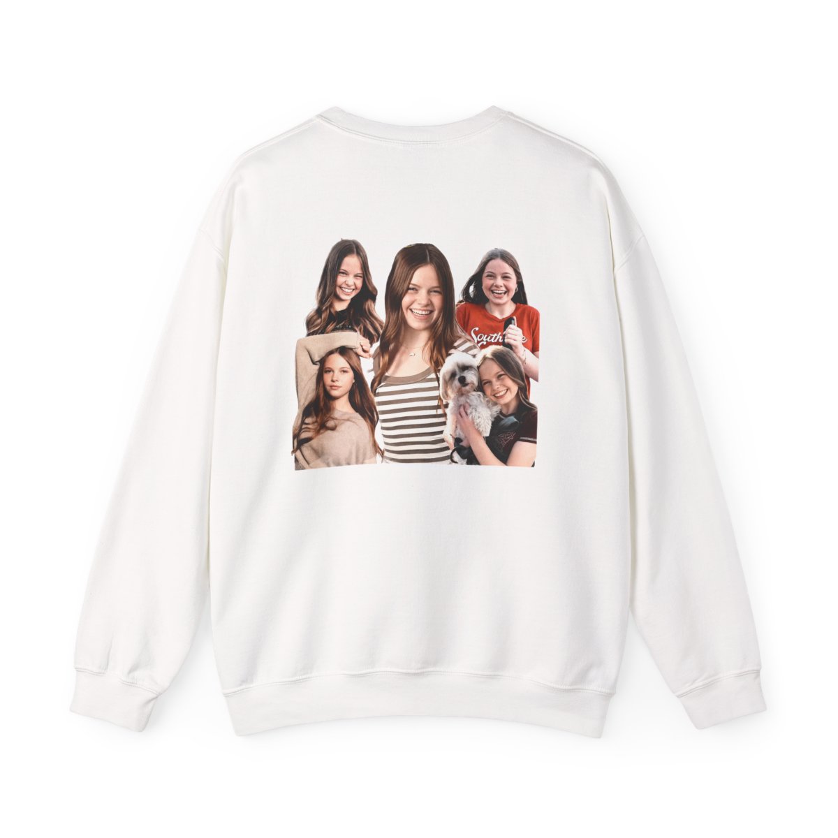 Salish Matter Dark Grey Crewneck Short-Sleeve Sweatshirt, Pink Silver Gradient Graphic - alternate angle 1, merchandise