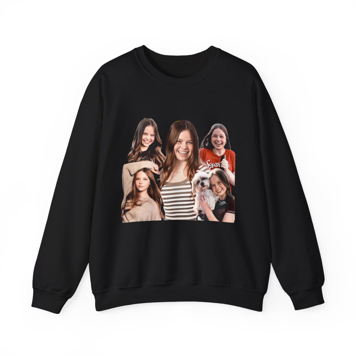 Salish Matter Dark Grey Crewneck Short-Sleeve Sweatshirt, Pink Silver Gradient Graphic