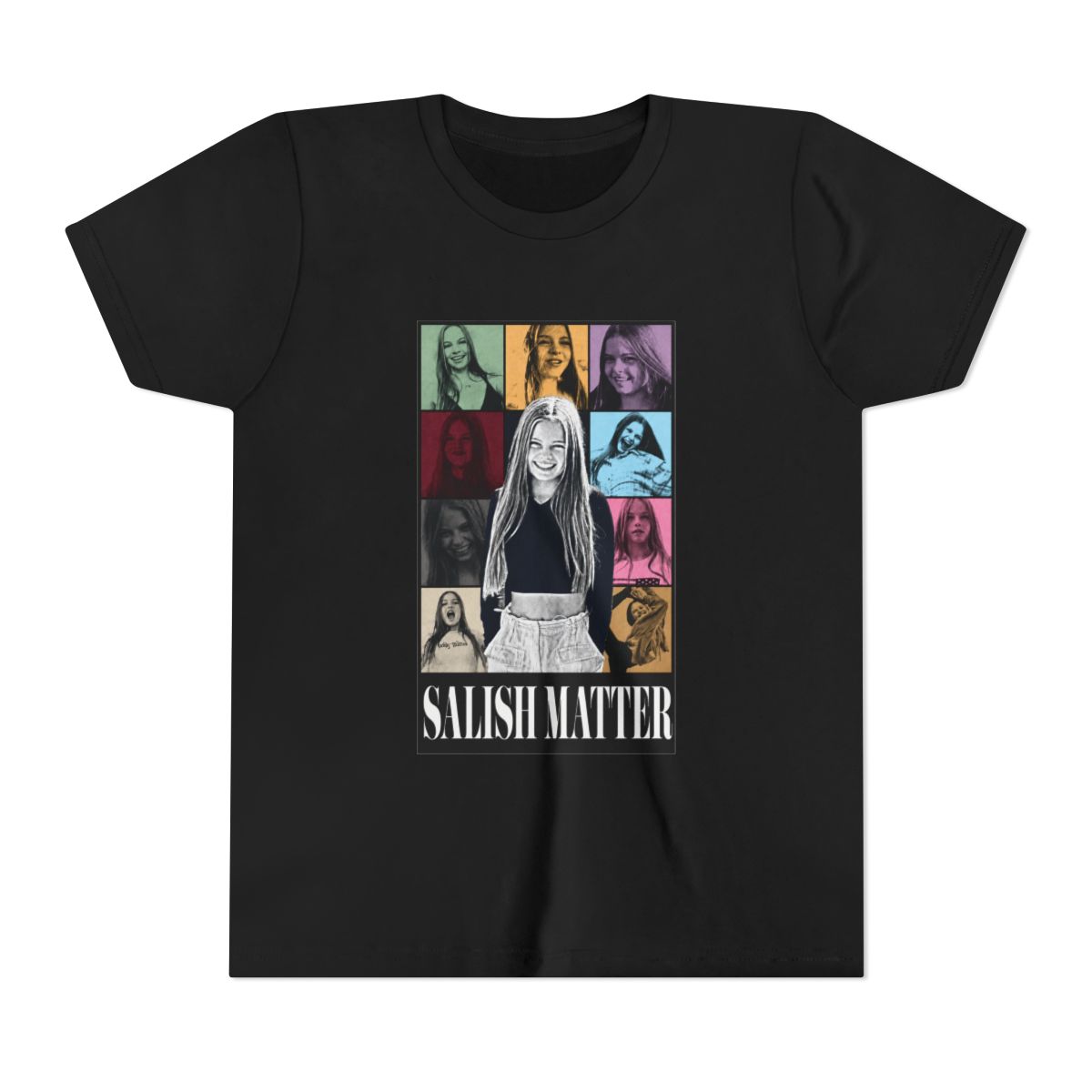 Salish Matter Pop Art Collage T Shirt for Kids