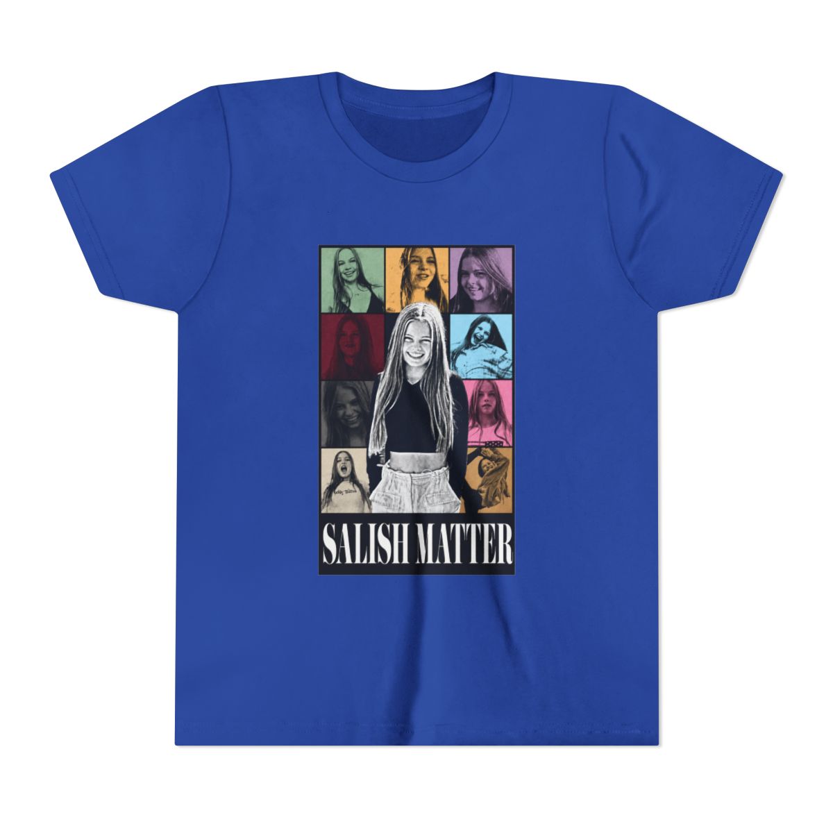 Salish Matter Pop Art Collage T Shirt for Kids - alternate angle 4, merchandise