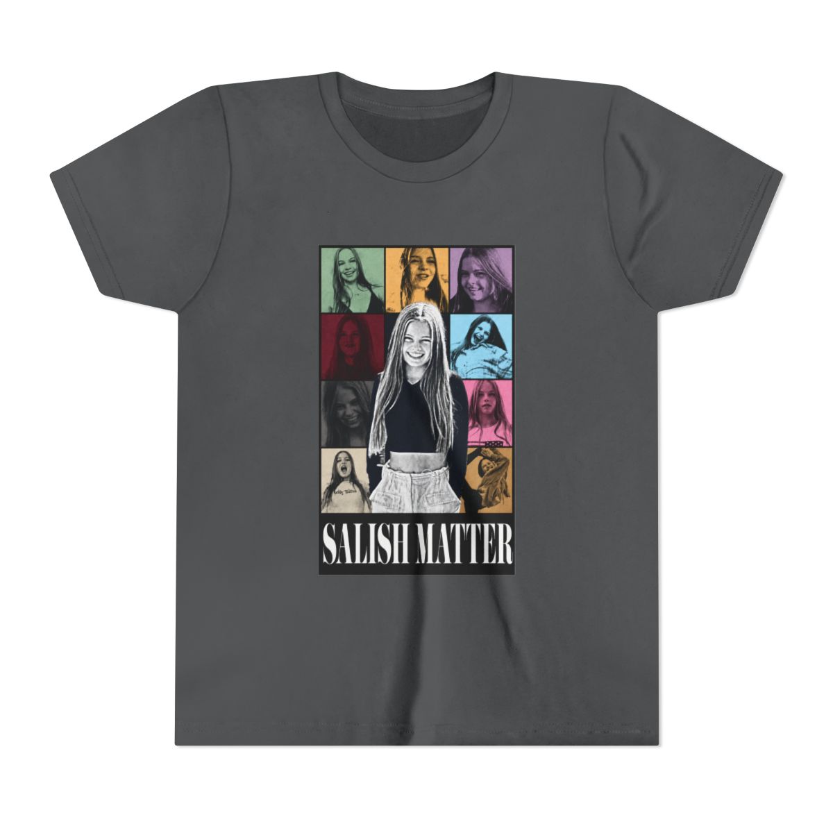Salish Matter Pop Art Collage T Shirt for Kids - alternate angle 5, merchandise