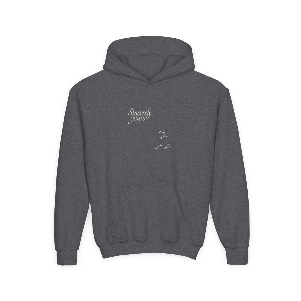 Kids Sincerely Yours Pale Blue Constellation Hoodie with Pocket - alternate angle 2, merchandise