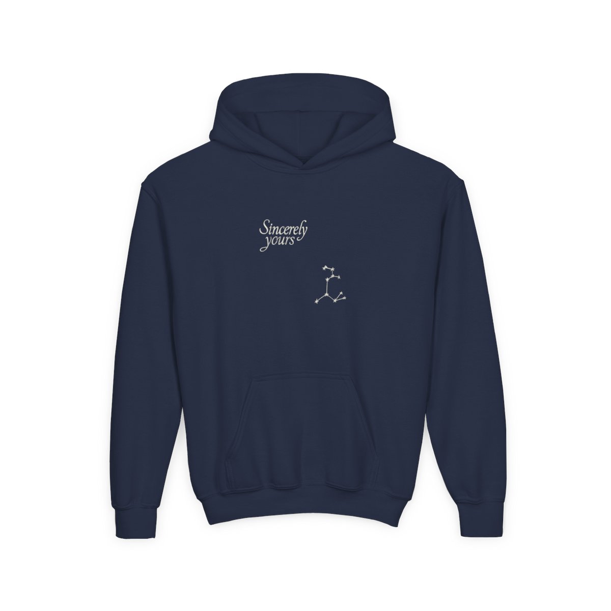 Kids Sincerely Yours Pale Blue Constellation Hoodie with Pocket - alternate angle 4, merchandise