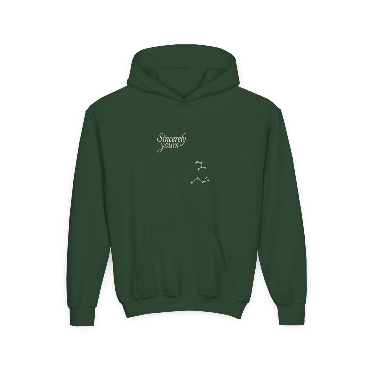Kids Sincerely Yours Pale Blue Constellation Hoodie with Pocket - alternate angle 3, merchandise