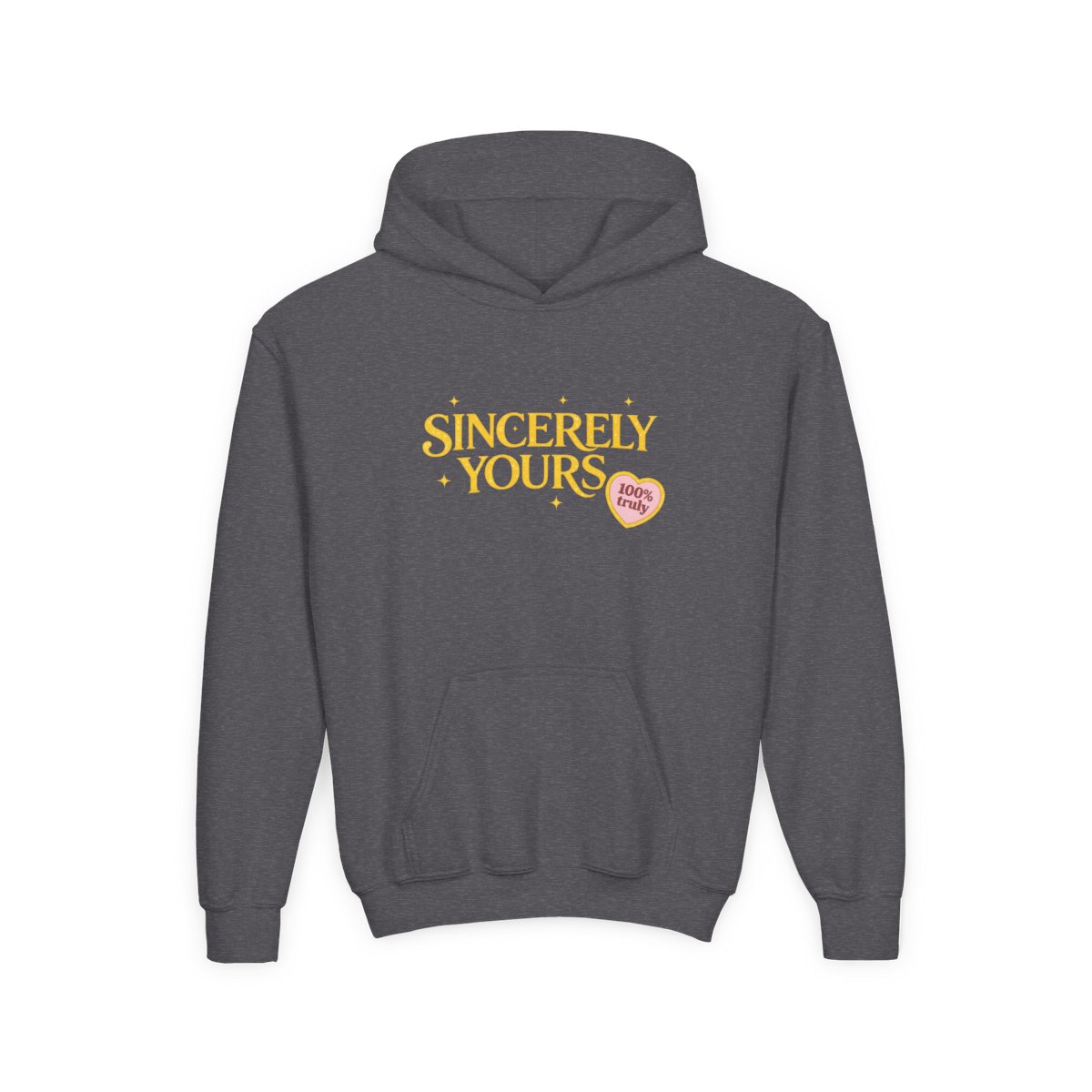 Kids Gold Sincerely Yours Light Yellow Hoodie with Patches - alternate angle 2, merchandise