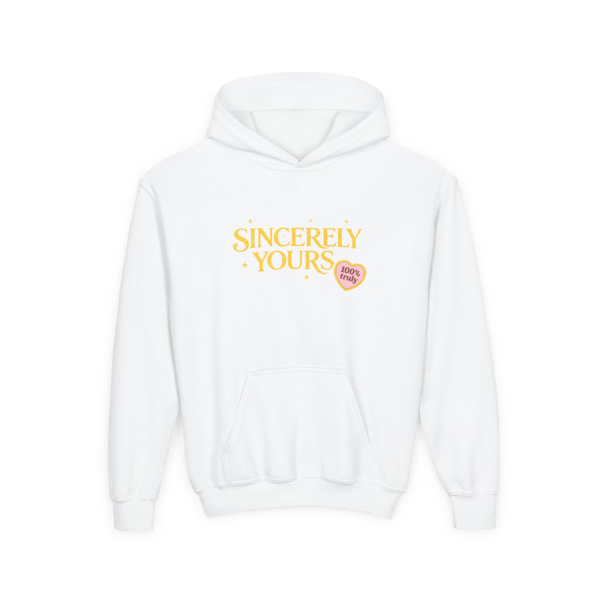 Kids Gold Sincerely Yours Light Yellow Hoodie with Patches - alternate angle 3, merchandise