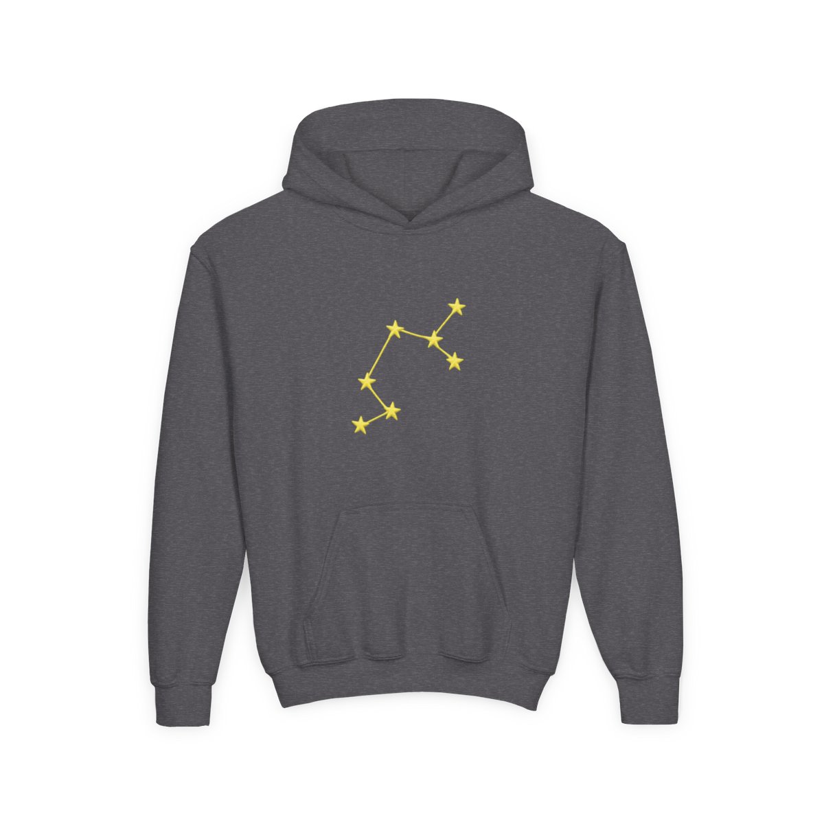 Kids' Light Green Hoodie with Yellow Constellation Embroidered Sleeve - alternate angle 2, merchandise