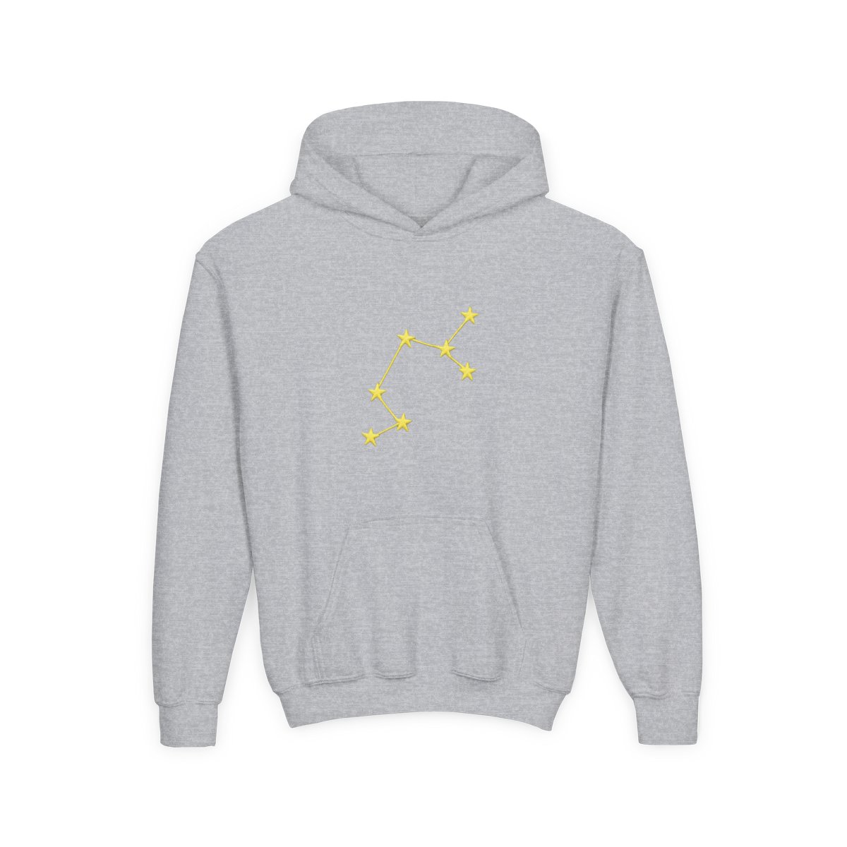 Kids' Light Green Hoodie with Yellow Constellation Embroidered Sleeve - alternate angle 3, merchandise