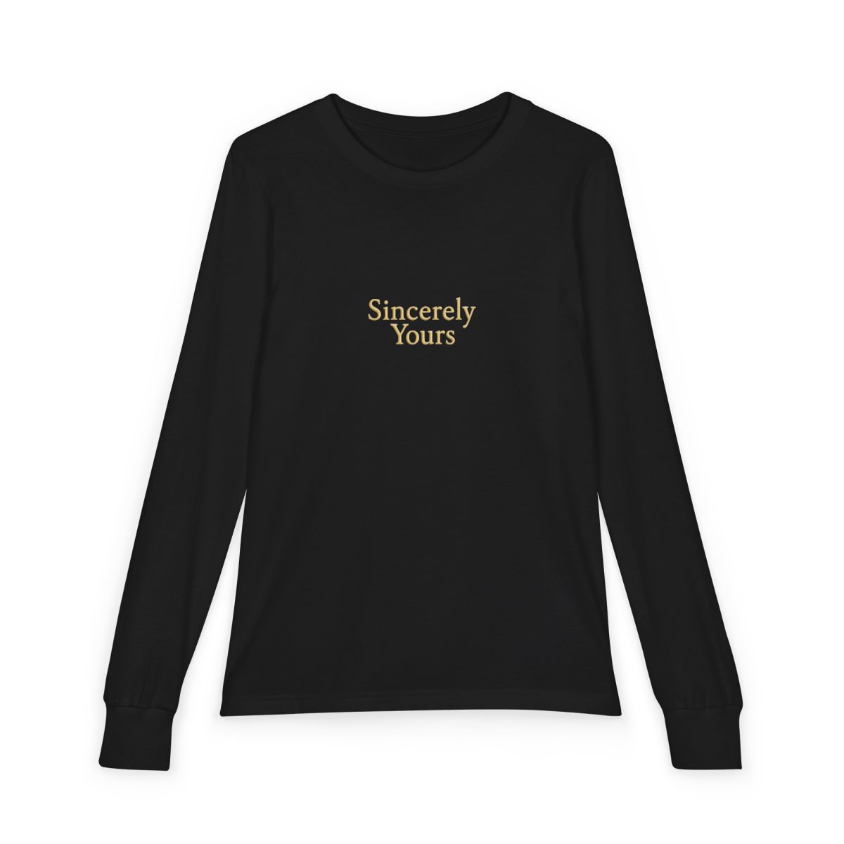 Sincerely Yours Pale Yellow Kids Hoodie with Chest Text and Sleeve Patch
