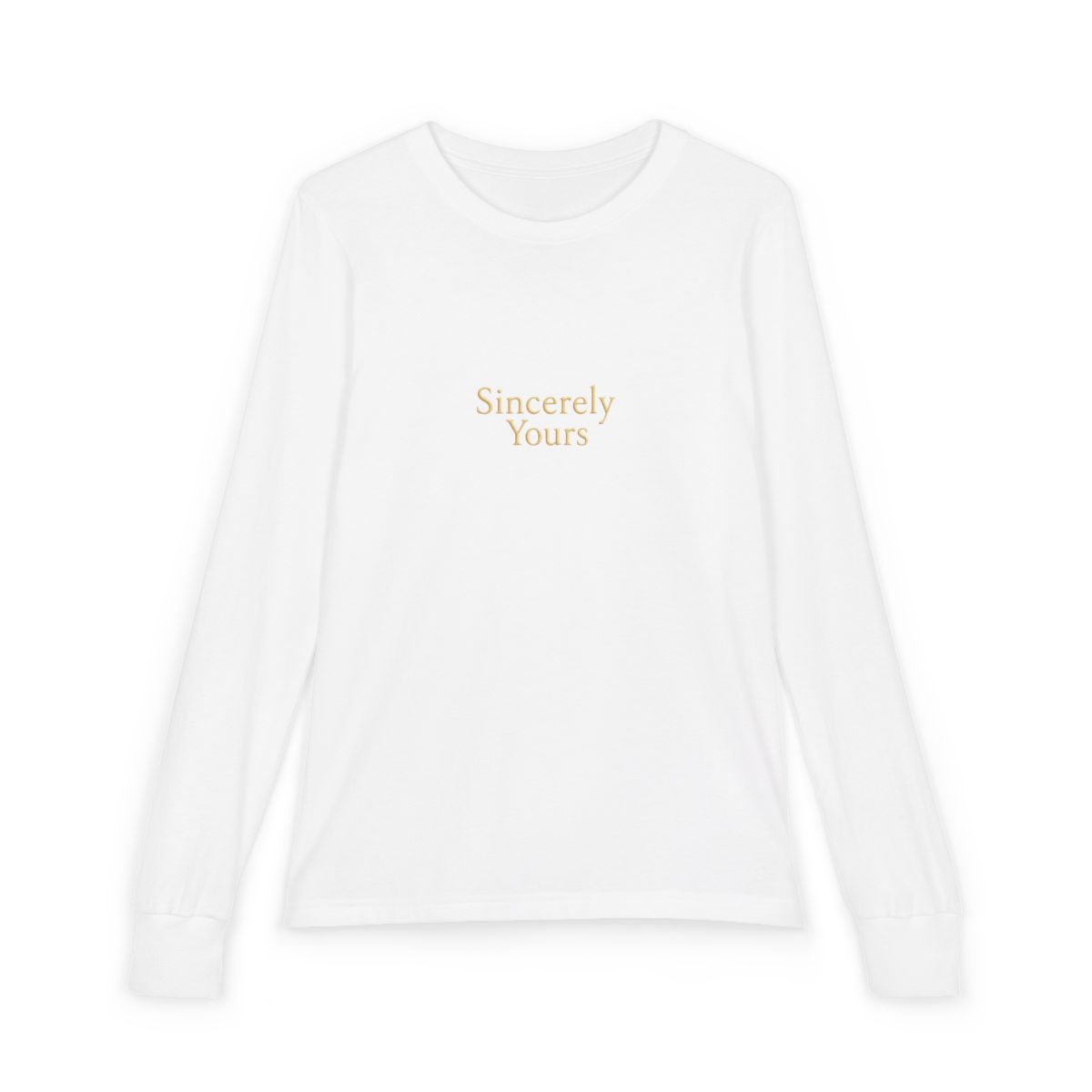 Sincerely Yours Pale Yellow Kids Hoodie with Chest Text and Sleeve Patch - alternate angle 3, merchandise